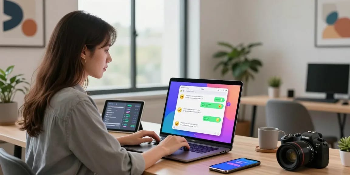 Engaging ai chat nsfw in a modern workspace with vibrant interface.
