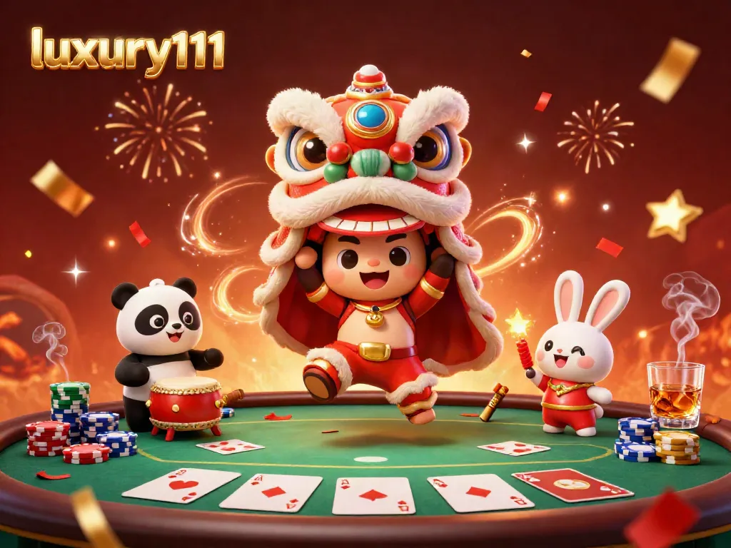 Experience the excitement of luxury111 with lively characters in a 3D casino scene of vibrant gambling action.