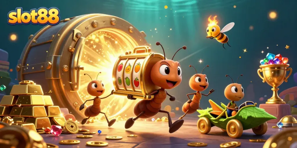 Engage with slot88's thrilling adventure of winning jackpots in this dynamic heist scene.