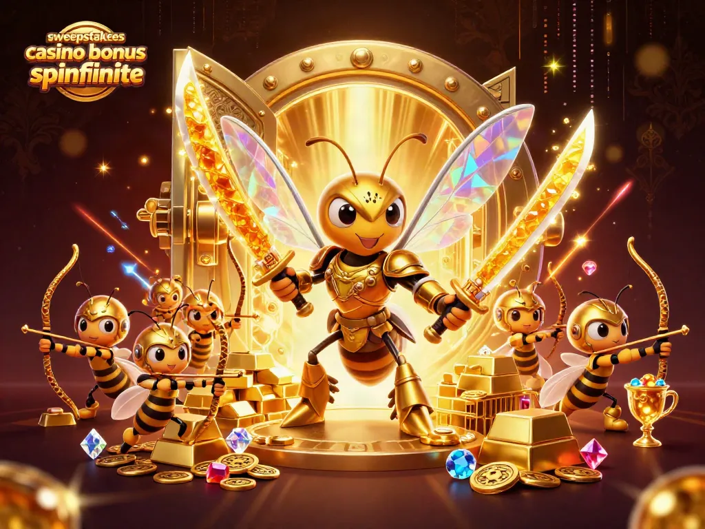 Sweepstakes casino bonus Spinfinite: Explore engaging gameplay with a vibrant 3D gambling scene.
