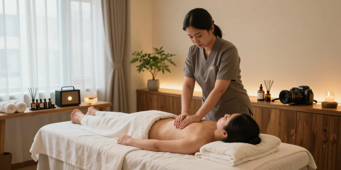 강서구출장안마 relaxation session in a soothing massage studio, showcasing therapeutic techniques and tranquil environment.