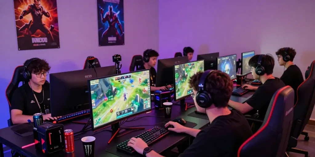 Active gamers on bos88 enjoying multiplayer gaming experience with vibrant setups.