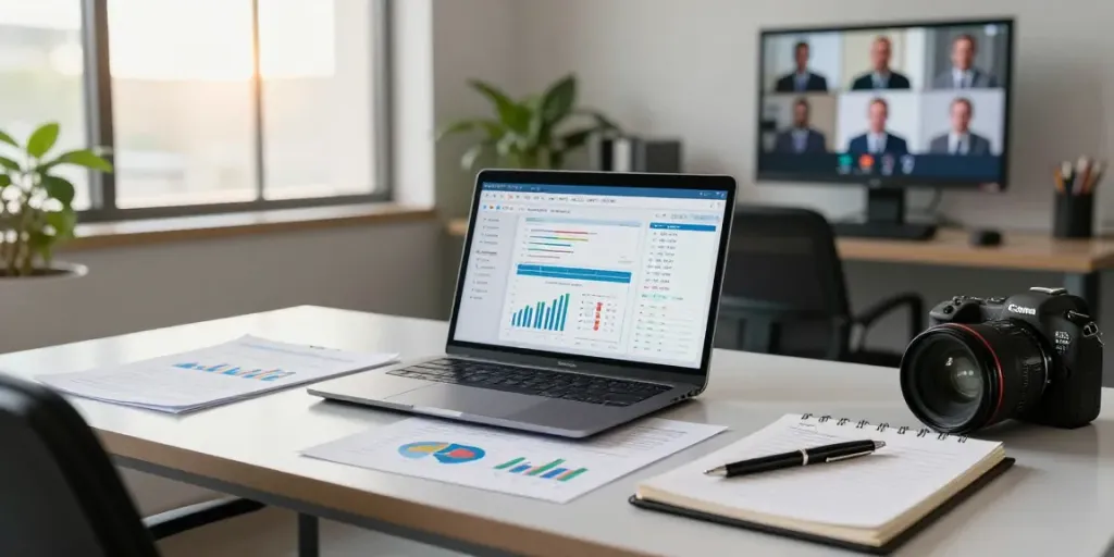 Business professional conducting a fraud investigation analysis with reports and dashboards.
