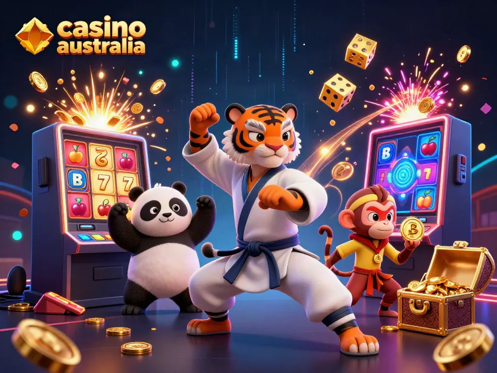 Experience thrilling wins at casino australia with vibrant game elements and engaging characters.