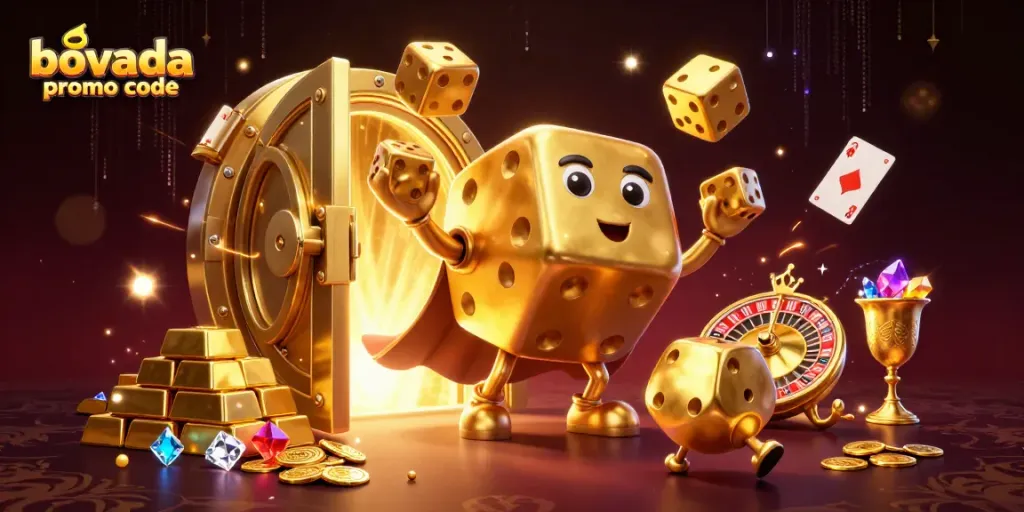Win big using the Bovada promo code with thrilling casino elements and vibrant visuals.