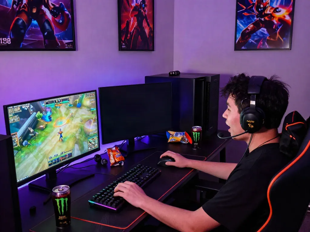Exciting gaming scene showcasing a player using Batman138 with immersive game visuals and vibrant energy.
