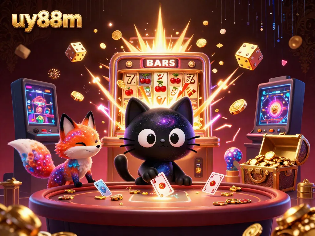 Get ready to win with uy88m's thrilling cosmic casino adventure featuring vibrant gaming elements.