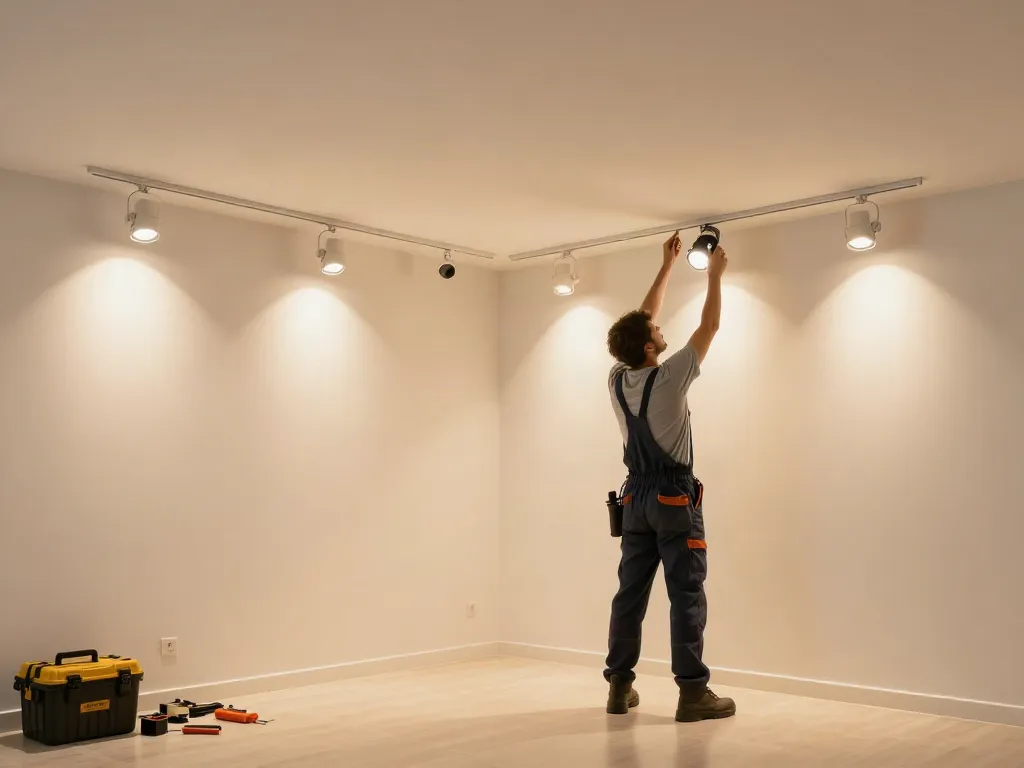 Instalare sine magnetică aplicată cu proiectoare LED de către un profesionist de încredere, servicii locale