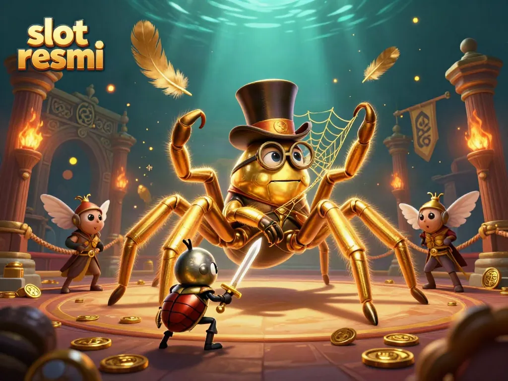 Engage in thrilling moments at slot resmi with a unique 3D casino illustration featuring exciting characters.
