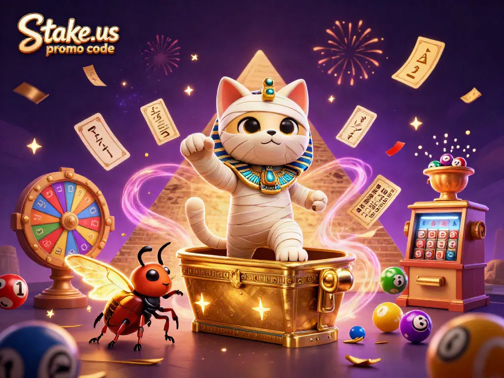 Win big with exclusive stake.us promo code offers in this vibrant casino scene filled with excitement and energy.