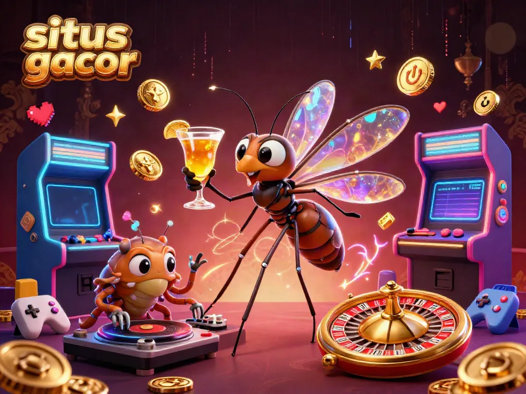 Engage in thrilling experiences at situs slot gacor featuring a vibrant casino mascot and dynamic elements.
