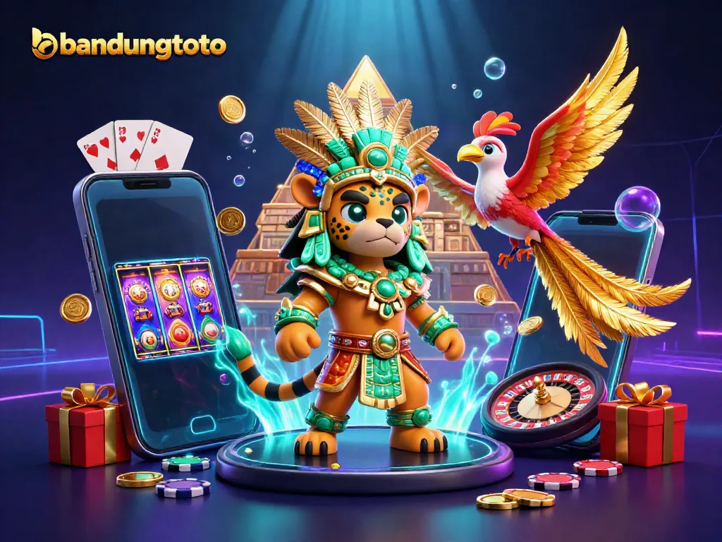 Engage with bandungtoto's thrilling games, featuring an energetic Mayan jaguar priest and exciting slot game dynamics.