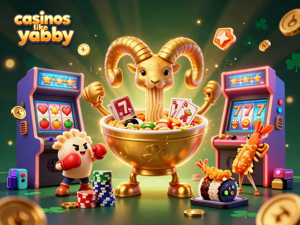 Engage with casinos like yabby showcasing vibrant gameplay with a golden ramen bowl dealer.