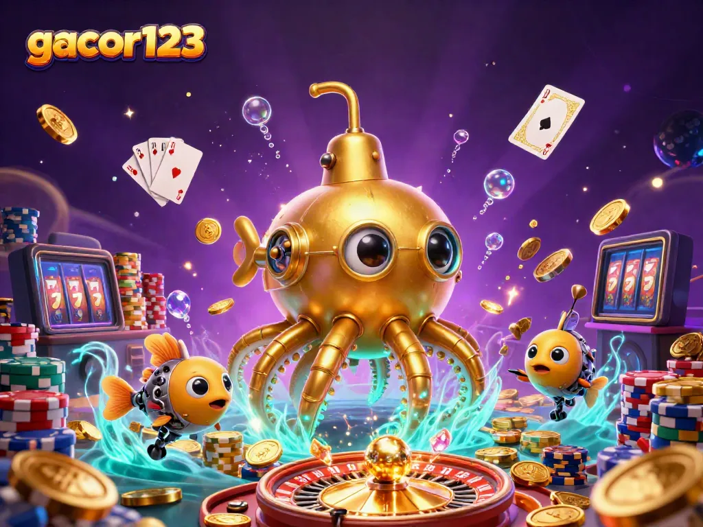 Engage with gacor123 as the golden kraken submarine immerses in a treasure trove of casino excitement.